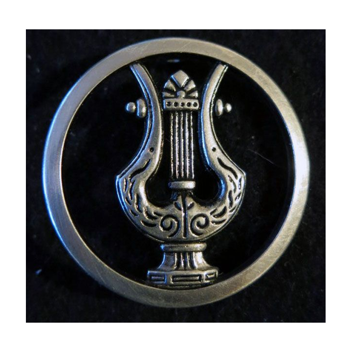 INSIGNE DE BÉRET : Insigne béret de musique militaire de fabrication Coinderoux argenté