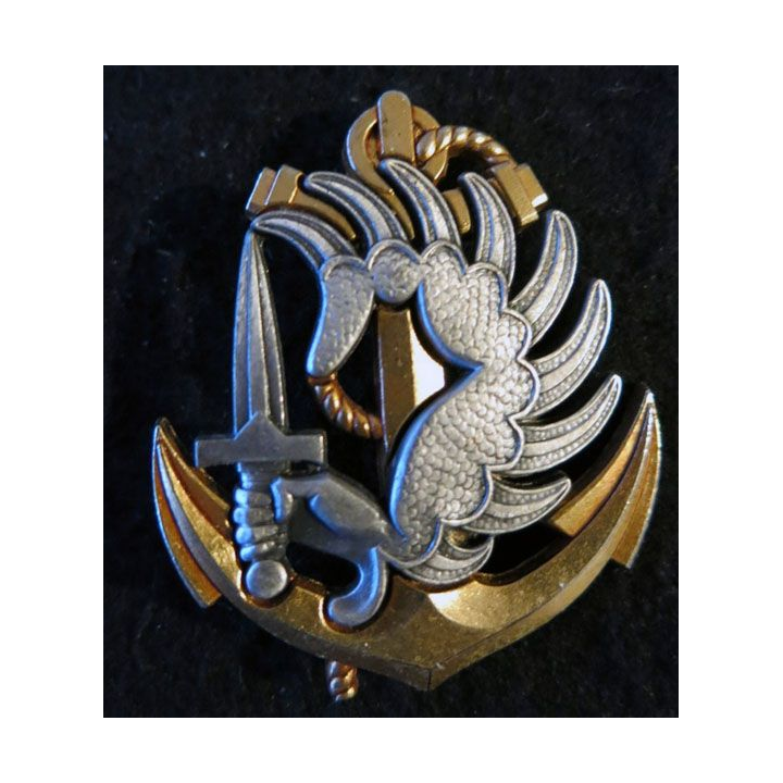 INSIGNE DE BÉRET PARA TDM : insigne de béret des troupes parachutistes aéroportées des troupes de marine Delsart