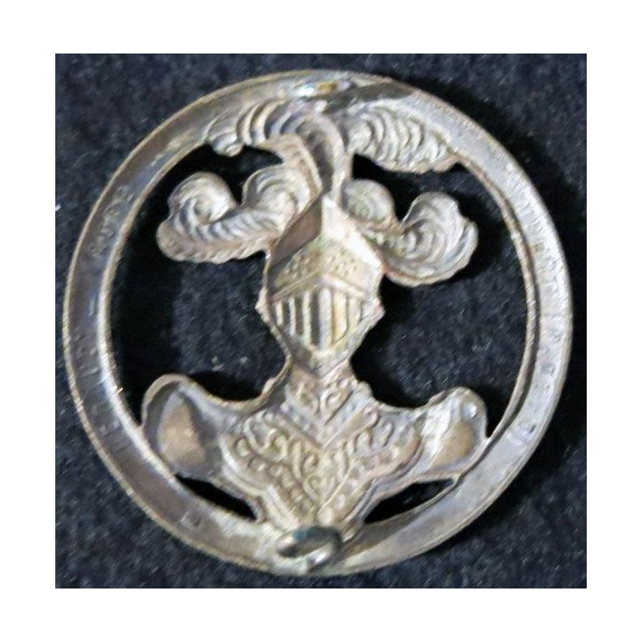 INSIGNE DE BÉRET ABC : insigne de béret de l’arme blindée cavalerie de fabrication Béraudy-Vaure