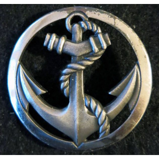 insigne de béret des troupes coloniales (Matériel) fabrication Aubert argenté