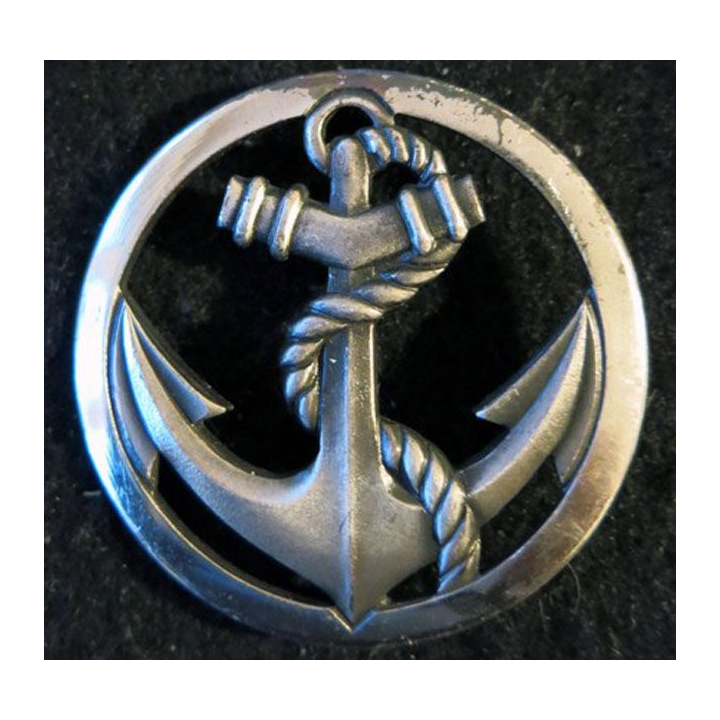 insigne de béret des troupes coloniales (Matériel) fabrication Aubert argenté