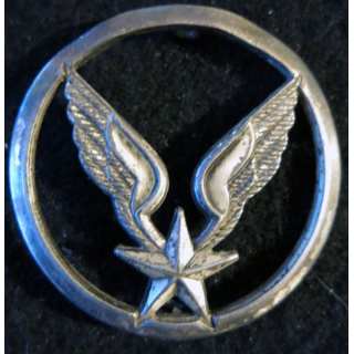 INSIGNE DE BÉRET : insigne de béret de l'aviation légère de l'armée de terre ALAT Béraudy-Vaure argenté