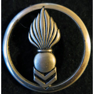 INSIGNE DE BÉRET CTA : insigne de béret du corps technique et administratif argenté de fabrication Coinderoux