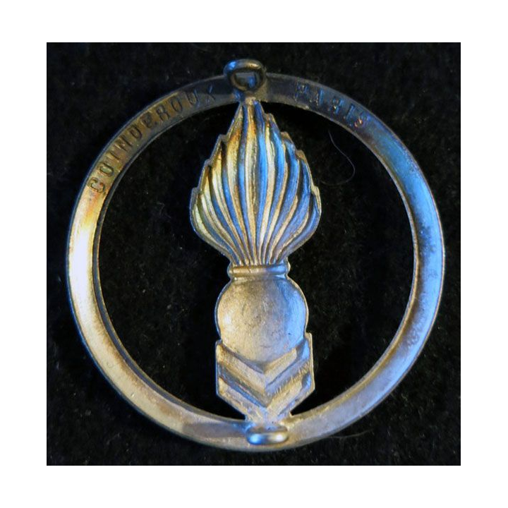 INSIGNE DE BÉRET CTA : insigne de béret du corps technique et administratif argenté de fabrication Coinderoux