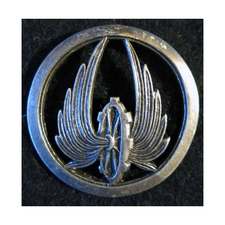 INSIGNE DE BÉRET : insigne de béret de l'arme du train de fabrication Drago Romainville