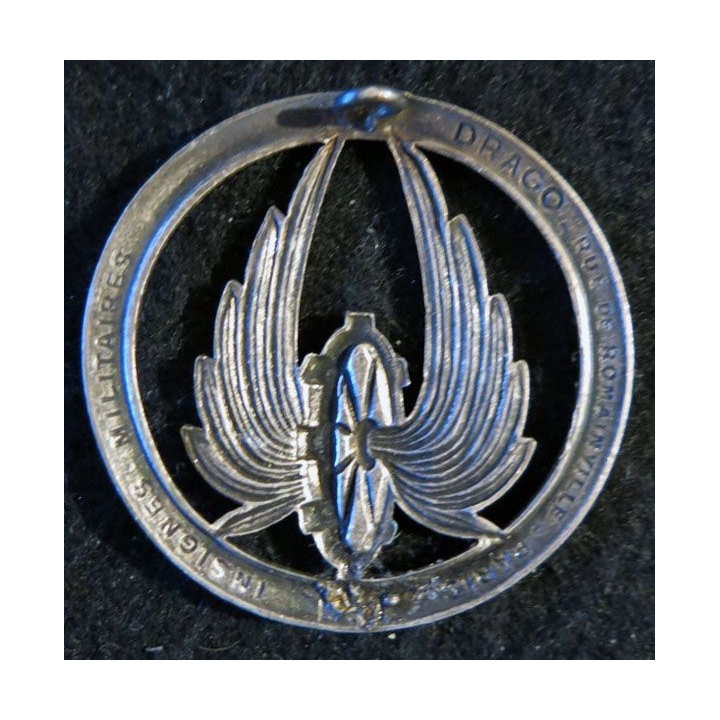 INSIGNE DE BÉRET : insigne de béret de l'arme du train de fabrication Drago Romainville