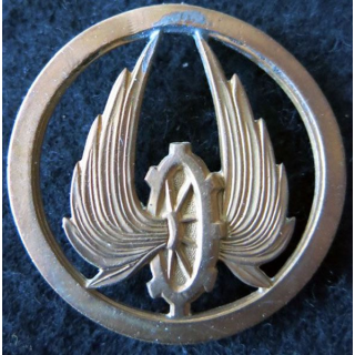 INSIGNE DE BÉRET : insigne de béret de l'arme du train de fabrication L. Bichet cuivré (RARE)