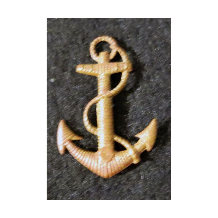 insigne de calot des troupes coloniales métal doré matricé 29 mm