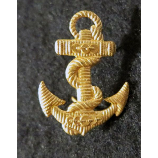 insigne de calot des troupes coloniales métal doré matricé 31 mm