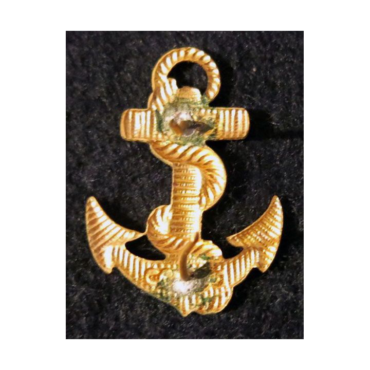 insigne de calot des troupes coloniales métal doré matricé 31 mm
