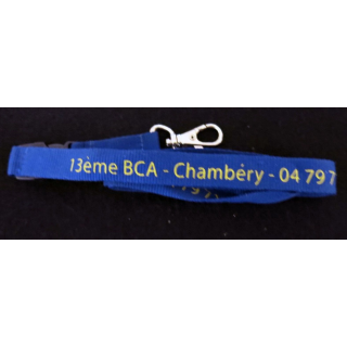 DIVERS : Lanière de cou porte badge du 13° bataillon de chasseur Alpins  54 cm