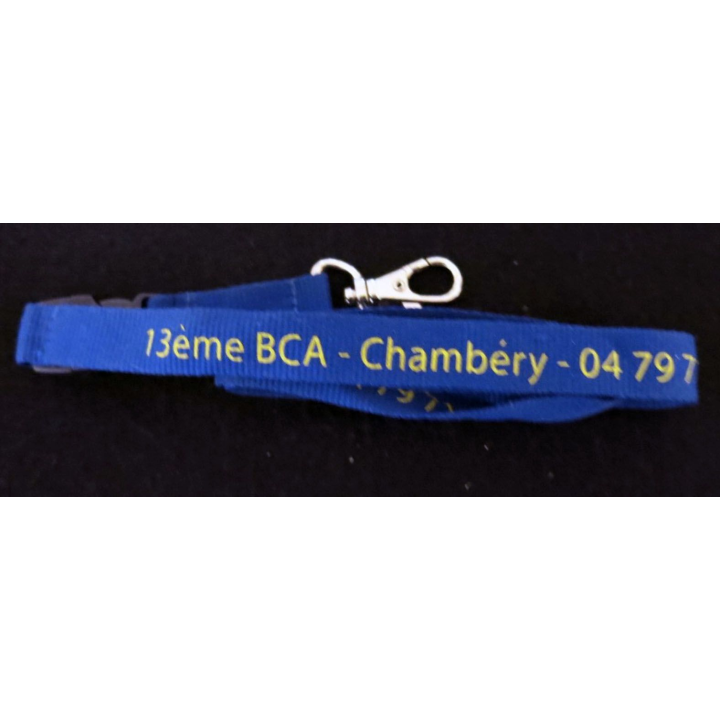 DIVERS : Lanière de cou porte badge du 13° bataillon de chasseur Alpins  54 cm