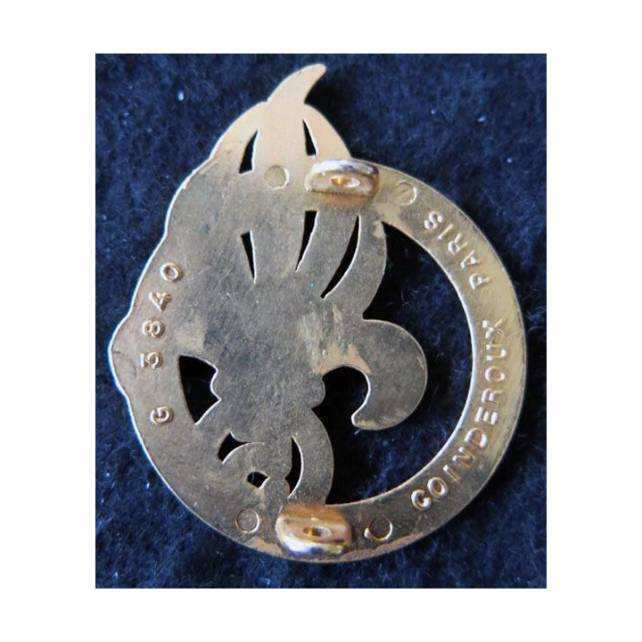 INSIGNE DE BÉRET 5° REI : insigne de béret du 5° régiment étranger d'infanterie de fabrication Coinderoux G. 3840