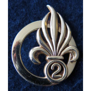 INSIGNE DE BÉRET 2° REG : insigne de béret du 2° régiment étranger de génie de fabrication Coinderoux G. 3840