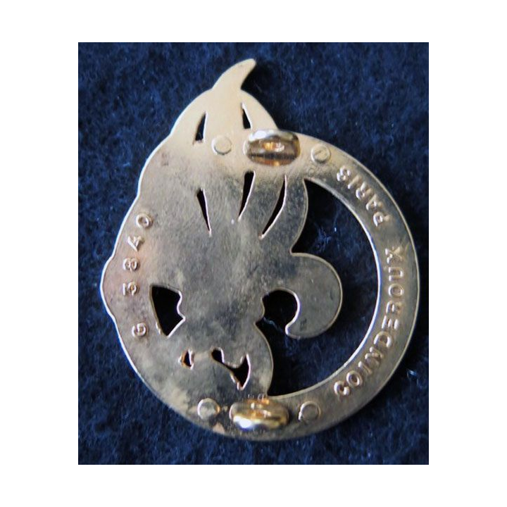 INSIGNE DE BÉRET 2° REG : insigne de béret du 2° régiment étranger de génie de fabrication Coinderoux G. 3840