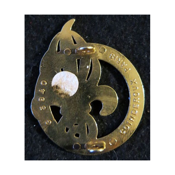 INSIGNE DE BÉRET 6° REG : insigne de béret du 6° régiment étranger de génie de fabrication Coinderoux G. 3840