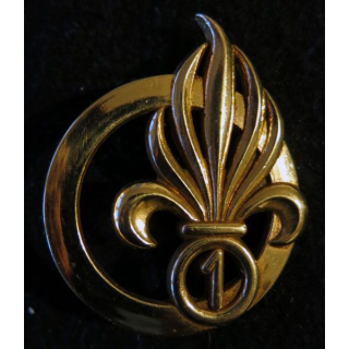 INSIGNE DE BÉRET 1° RE : insigne de béret du 1° régiment étranger de fabrication Coinderoux G. 3840