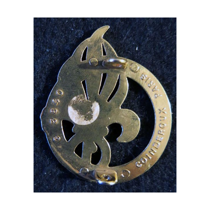 INSIGNE DE BÉRET 1° RE : insigne de béret du 1° régiment étranger de fabrication Coinderoux G. 3840