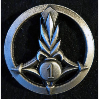 INSIGNE DE BÉRET 1° ESPLE : insigne de béret du 1° escadron saharien porté de la légion étrangère de fabrication Drago Paris R76