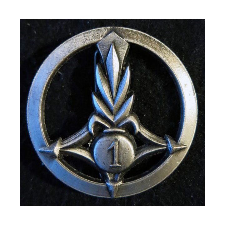 INSIGNE DE BÉRET 1° ESPLE : insigne de béret du 1° escadron saharien porté de la légion étrangère de fabrication Drago Paris R76