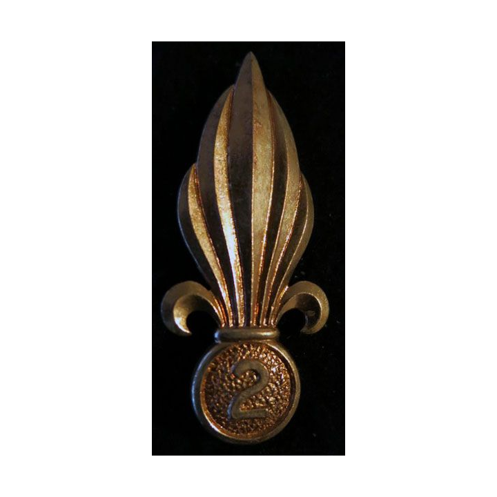 INSIGNE DE BÉRET 2° CSPL : insigne de béret 2°compagnie saharienne portée de la légion Drago Paris R75