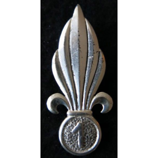 INSIGNE DE BÉRET 1° REC : insigne de béret du 1° régiment étranger de cavalerie Drago Paris argenté