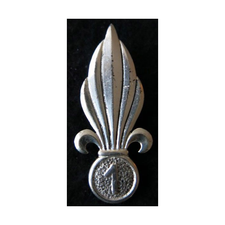 INSIGNE DE BÉRET 1° REC : insigne de béret du 1° régiment étranger de cavalerie Drago Paris argenté
