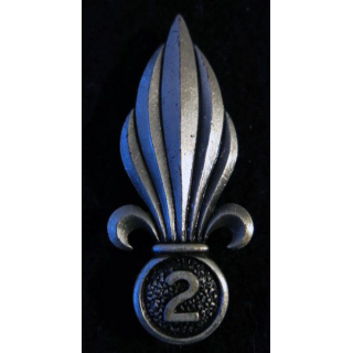 INSIGNE DE BÉRET 2° REC : insigne de béret du 2° régiment étranger de cavalerie Drago Paris R 75