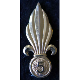 INSIGNE DE BÉRET 5° REI : insigne de béret du 5° régiment étranger d'infanterie de fabrication Drago Paris