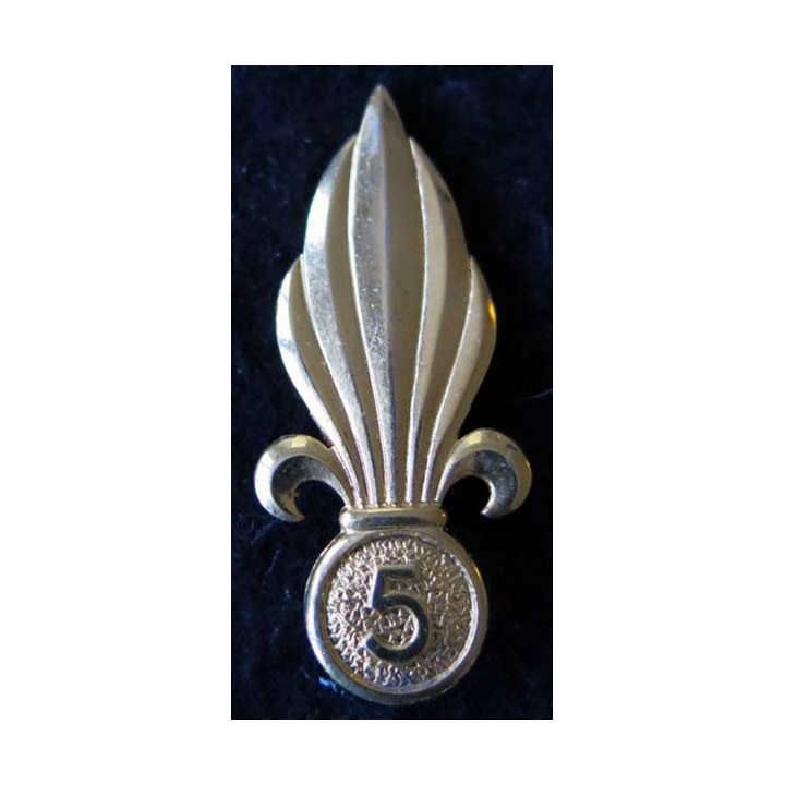 INSIGNE DE BÉRET 5° REI : insigne de béret du 5° régiment étranger d'infanterie de fabrication Drago Paris