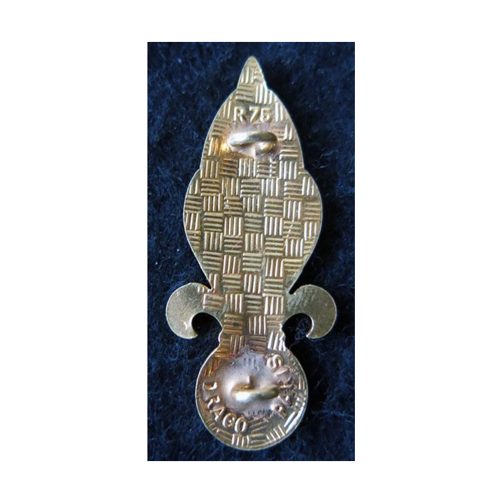 INSIGNE DE BÉRET 2° REI : insigne de béret du 2° régiment étranger d'infanterie de fabrication Drago Paris R75