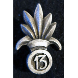 INSIGNE DE BÉRET 13° DBLE : insigne de béret de la 13° demi brigade de la  légion étrangère de fabrication Drago retirage R77
