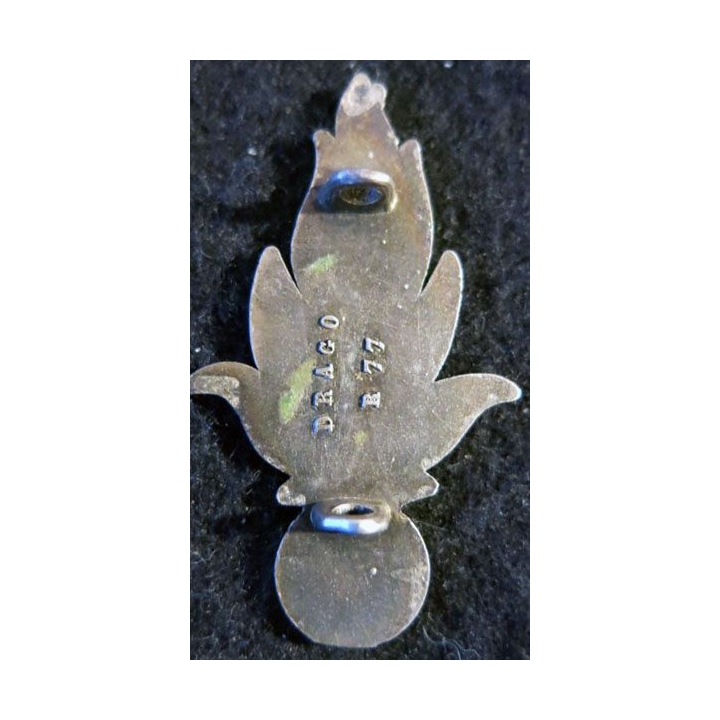 INSIGNE DE BÉRET 5° REI : insigne de béret du 5° régiment étranger d'infanterie Extrême-Orient fabrication Drago R77