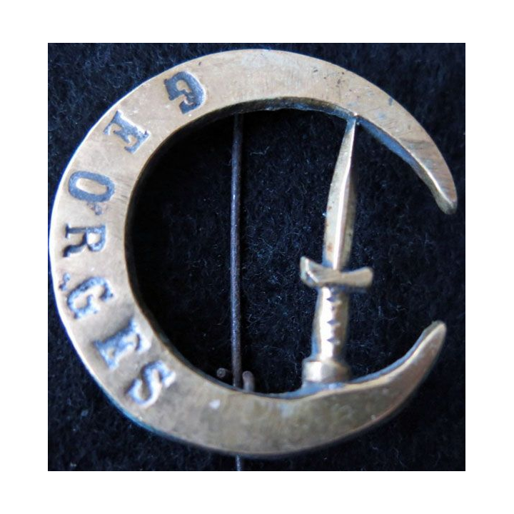 CDO : insigne métallique du commando Georges de fabrication locale en bronze frappé à froid