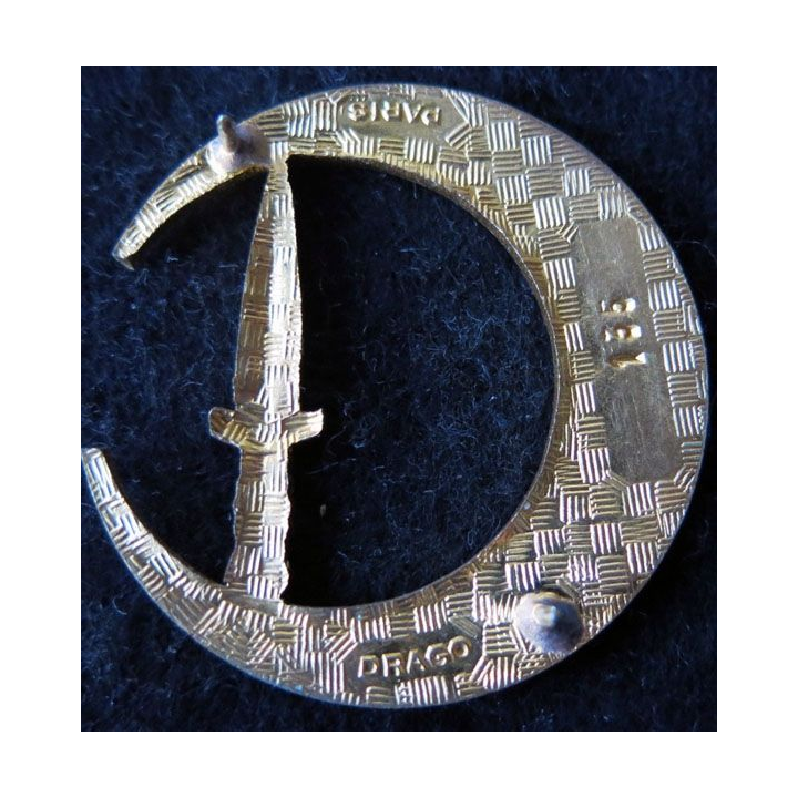 CDO : insigne métallique du commando Georges de fabrication Drago Paris N° 135