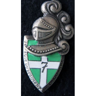 7° RI : 7° régiment d'infanterie de fabrication Drago Paris G. 2413 en émail