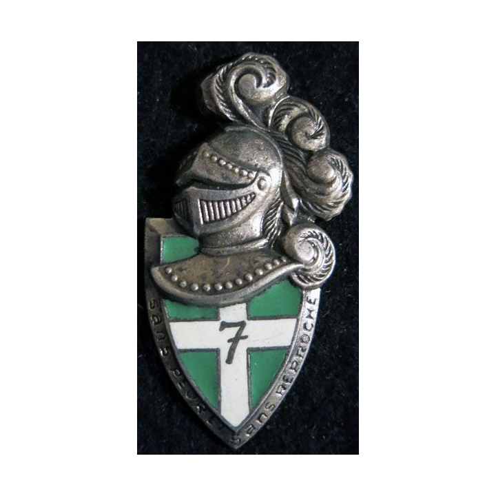 7° RI : 7° régiment d'infanterie de fabrication Arthus Bertrand Paris G. 1266 en émail