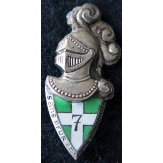 7° RI : 7° régiment d'infanterie de fabrication Arthus Bertrand Paris G. 1266 en émail