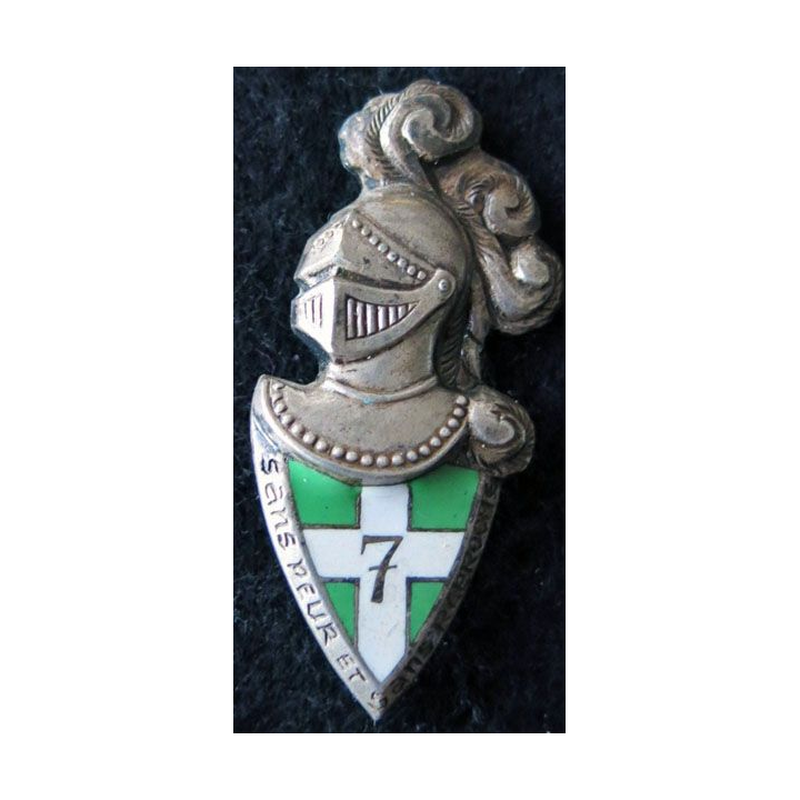 7° RI : 7° régiment d'infanterie de fabrication Arthus Bertrand Paris G. 1266 en émail
