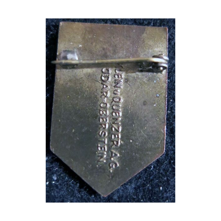5° RI : insigne métallique du 5° bataillon d'infanterie Navarre sans peur Klein - Quenzer de 1946 émail