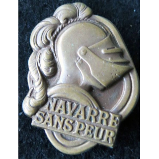 5° RI : insigne métallique du 5° régiment d'infanterie Navarre sans peur Drago Olivier Métra