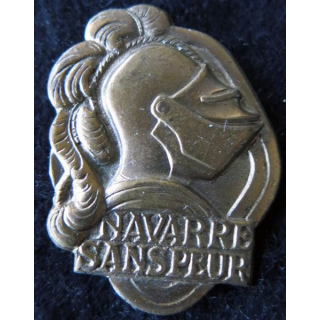 5° RI : insigne métallique du 5° régiment d'infanterie Navarre sans peur fabrication Aremail 1962