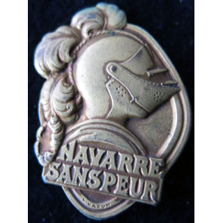 5° RI : insigne métallique du 5° régiment d'infanterie Navarre sans peur fabrication Monnaie de Paris