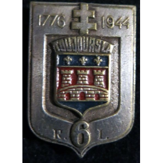 6° RI : 6° régiment d'infanterie de fabrication Drago Béranger peint dos lisse embouti