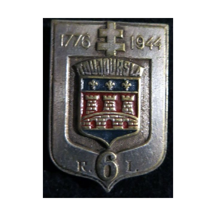 6° RI : 6° régiment d'infanterie de fabrication Drago Béranger peint dos lisse embouti