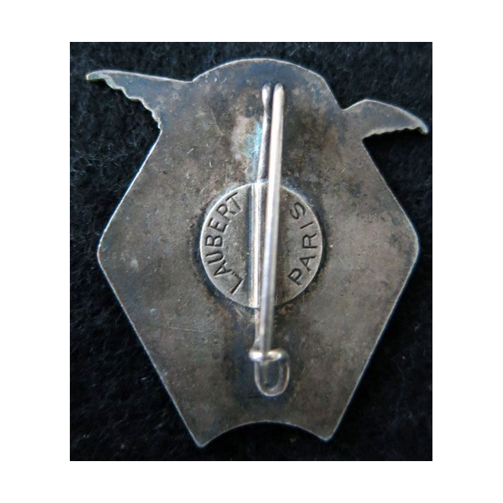 3° RIA : insigne métallique du 3° régiment d'infanterie Alpine fabrication L. Aubert en émail