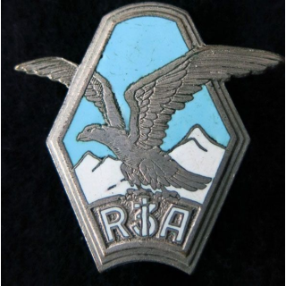 3° RIA : insigne métallique du 3° régiment d'infanterie Alpine fabrication Drago Paris en émail