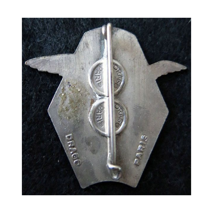 3° RIA : insigne métallique du 3° régiment d'infanterie Alpine fabrication Drago Paris en émail