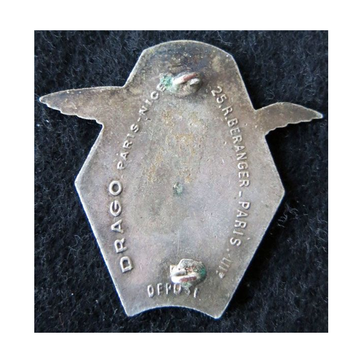 3° RIA : insigne métallique du 3° régiment d'infanterie Alpine fabrication Drago Beranger déposé émail