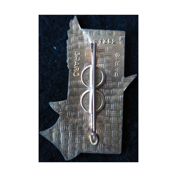 3° RIA : Insigne métallique du 3° régiment d'infanterie alpine de fabrication Drago Paris G. 1362 en émail de 1962